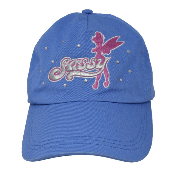Disney Accessories - Tinker Bell Sassy Women Cap Disney Blue Pink Studs Embroidered Cotton Adjustable